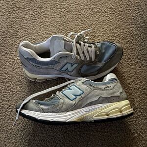 New Balance 2002R Gray and Blue Sneakers